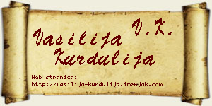 Vasilija Kurdulija vizit kartica